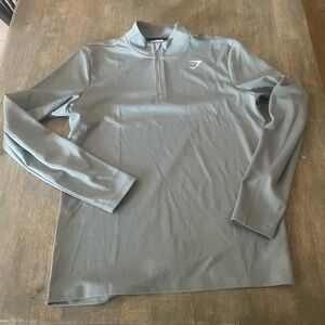 Gymshark Light Gray Quarter Zip Top